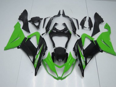 13-18 Noir Vert 636 Kawasaki ZX6R Carénage Moto