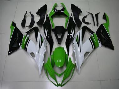 13-18 Vert Blanc Noir Kawasaki ZX6R Carénage Moto