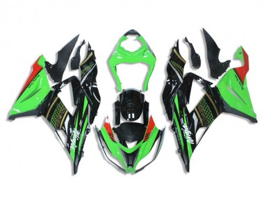 13-18 Vert Noir Kawasaki ZX6R Carénages Moto