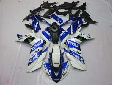 15-22 Blanc Monster Yamaha YZF R3 Carénage Moto