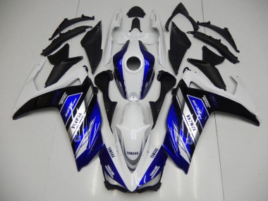 15-22 Bleu Blanc Yamaha YZF R3 Carénages Moto